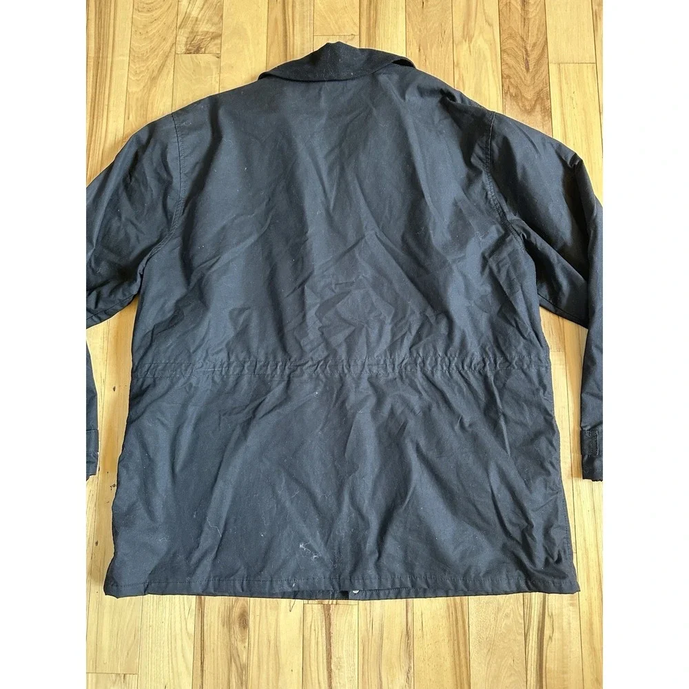 Filson Mile Marker Cover Cloth Waxed Coat XXL Made In USA BLACK EUC
